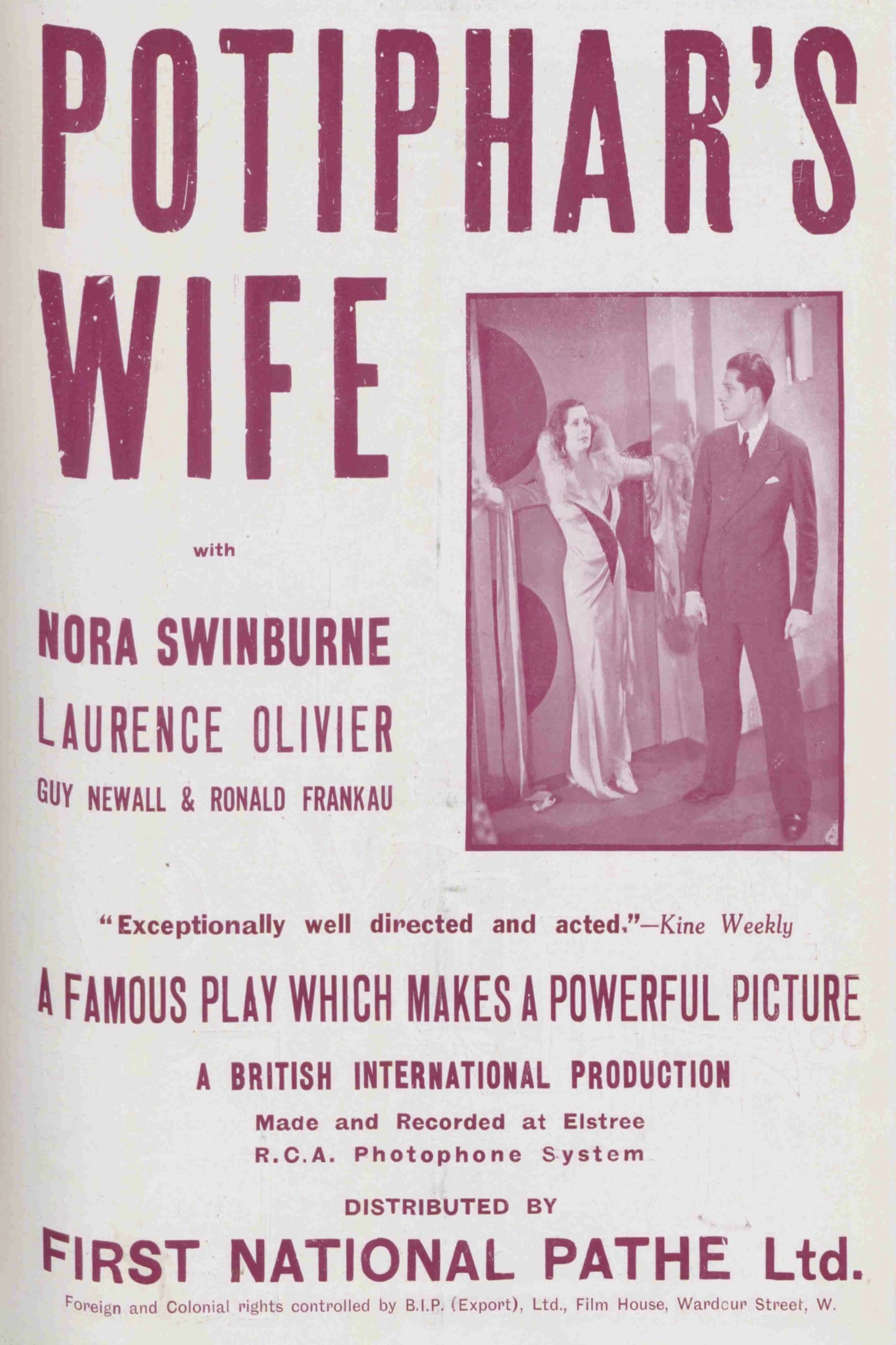 Жена Потифара (1931) постер