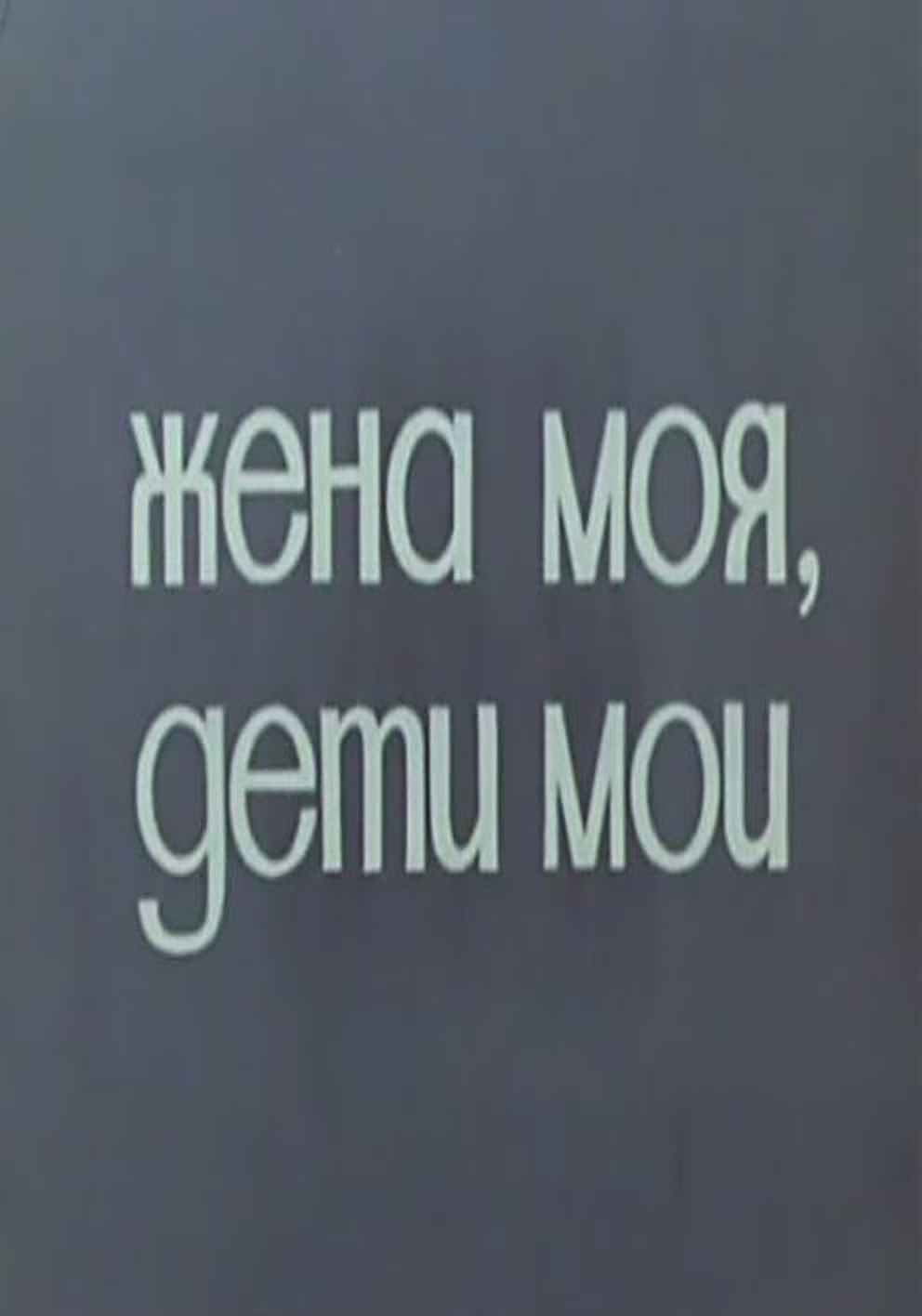 Жена моя, дети мои (1978) постер