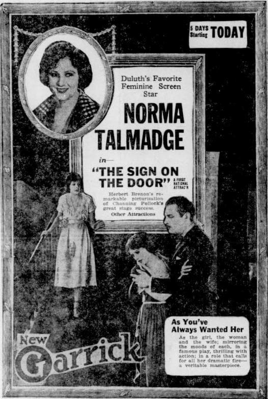 Знак на двери (1921) постер