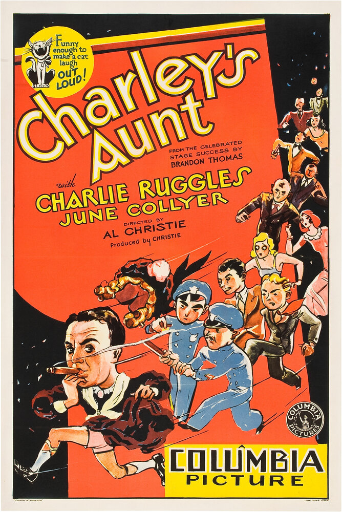 Тётка Чарлея (1930) постер