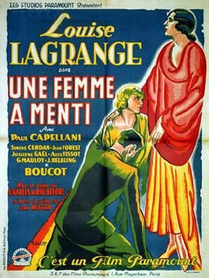 Une femme a menti (1930) постер