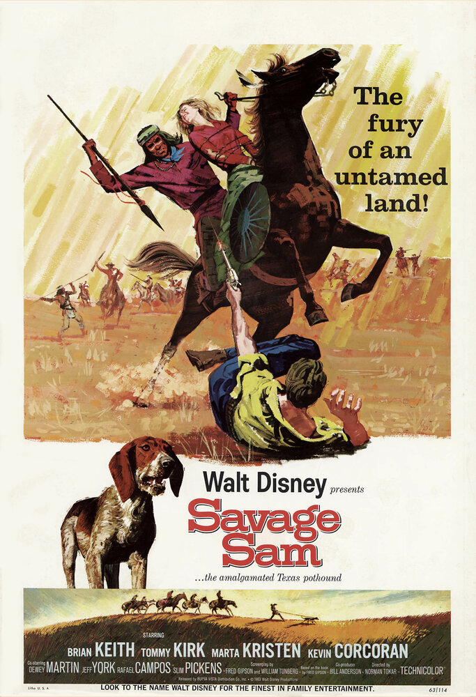 Savage Sam (1963) постер