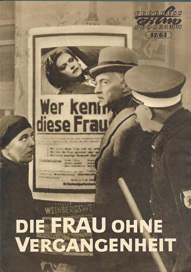 Женщина без прошлого (1939) постер