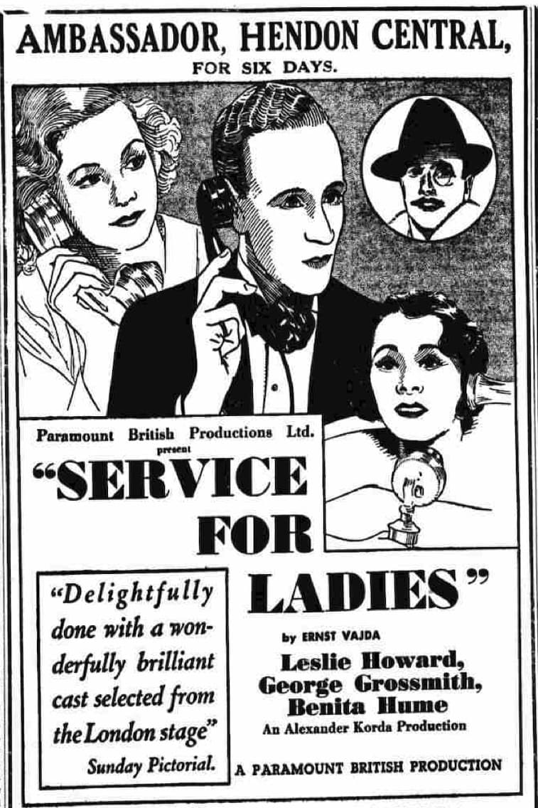Обслуживание для леди (1932) постер