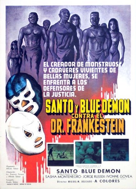 Santo y Blue Demon contra el doctor Frankenstein (1974) постер