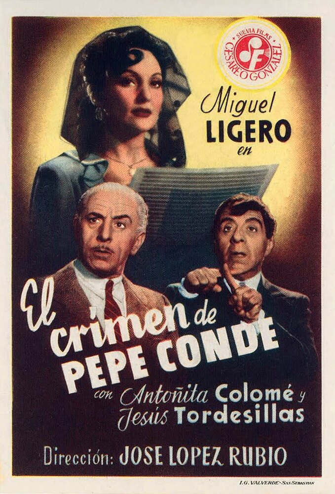 El crimen de Pepe Conde (1946) постер