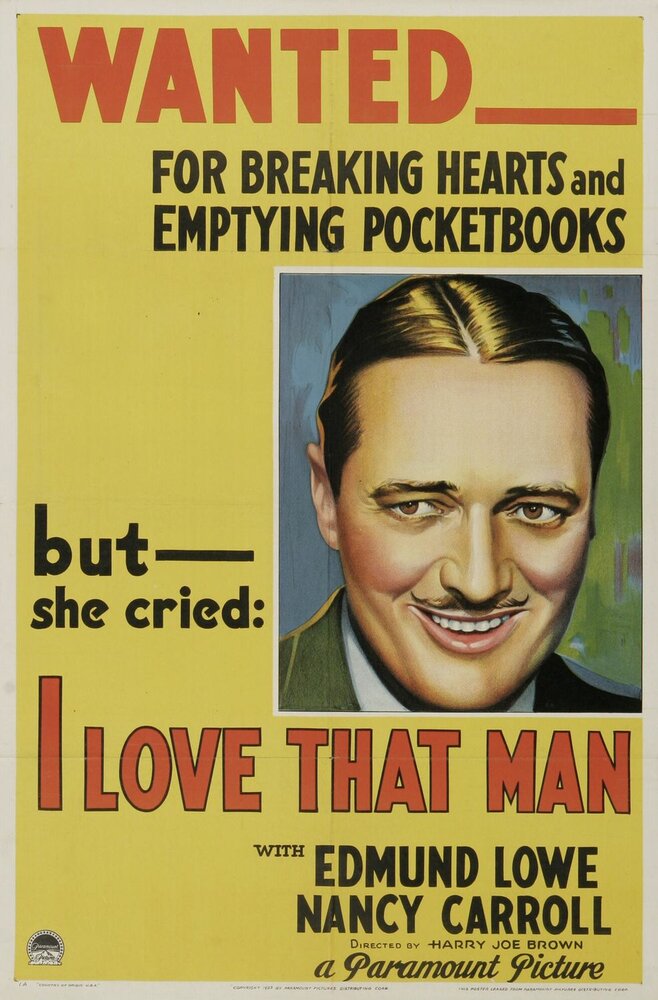 I Love That Man (1933) постер